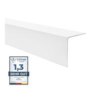 QUEST Cornière PVC 15x15mm de protection et de décoration, baguette d'angle de finition, rigide, blanc, 150 cm