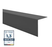 QUEST Cornière PVC 25x25 mm de protection et de décoration, baguette d'angle de finition, rigide, gris foncé, 100 cm