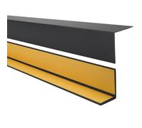 Quest Cornière PVC 35 x 18 mm Rigide - Noir, 100 cm