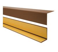 Quest Cornière PVC 50 x 50 mm Rigide - Marron, 100 cm