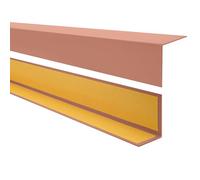 QUEST Cornière PVC Rigide Autoadhésive - Baguette d’Angle de Protection en PVC Dur pour Mur et Rebord - Profilé de Coin - 15x15mm, 200cm, marron clair