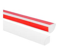 Quest Moulure PVC Autocollante 10 x 10 mm Résistante aux UV - Blanc, 3 m | Baguette décorative en PVC, flexible, imperméable, facile d'entretien, pour murs, sols & plafonds