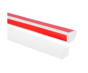 Quest Moulure PVC Autocollante 10 x 10 mm Résistante aux UV - Blanc, 3 m | Baguette décorative en PVC, flexible, imperméable, facile d'entretien, pour murs, sols & plafonds