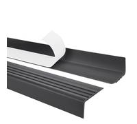 Quest Nez de marche autocollant 30 x 27 mm en PVC, profilé antidérapant pour escalier, RM - gris foncé, 100 cm