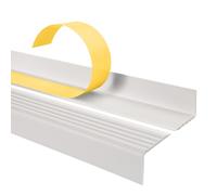Quest Nez de Marche PVC 40 x 25 mm Antidérapant - Blanc, 80 cm | Protège-bord d'escalier autocollant, évite l'usure et les glissades, finition esthétique des marches