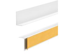 Quest Plinthe Autocollante en PVC 20 x 10 mm Rigide - Blanc, 200 cm | Profilé de sol design minimaliste, résistant à l'humidité et aux UV, montage facile sans perçage, maison & bureau