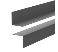 Quest Plinthe en PVC rigide PVC 25 x 25 mm Rigide - Gris foncé, 200 cm | Profilé en L pour finition de sol, design minimaliste, résistant à l'humidité, pose facile sans perçage, maison & bureau