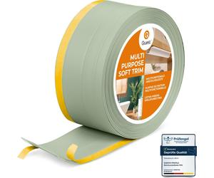 QUEST Plinthe multifonctionnelle en PVC 4 en 1 1x120mm, 20m, panneau de finition autocollant, plinthe décorative élastique, pour diverses applications, W2, vert clair