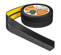 Quest Plinthe Souple Autoadhésive - 40 mm x 40 mm - Plinthe en PVC de finition pour cuisine, salle de bain - Flexible, Etanche, Décorative, Résistant aux UV - 25 Metres, Noir