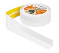 Quest Plinthe Souple Autoadhésive - 40 mm x 40 mm - Plinthe en PVC de finition pour cuisine, salle de bain - Flexible, Etanche, Décorative, Résistant aux UV - 25 Metres, Blanc
