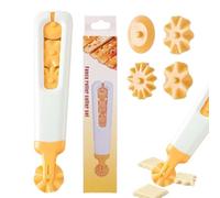 Quesuc 1 Pièce Roulette À Pâte 4-En-1 Rouleau À Ravioli Coupe-Pâtes En Plastique Pour Fond De Tarte, Ravioli, Pâtes, Pizza Et Pâtisserie 15.5 Cm De Long Blan