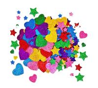 Quesuc Mousse Autocollants 150Pcs, Mini Coeur Et Étoile Autocollant Enfants, Autocollant En Mousse Pour Décoration Murale Pour Artisanat Diy Décoratio
