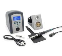 QUICK 3104 Station de soudage ESD numérique réglable 80 W avec fer à souder avec panne à souder de 2 mm et accessoires - Calibrage de 100 ° à 450 °C - Protection ESD