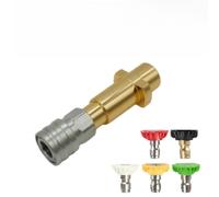 Quick for Connect Buse pression pour laveuse, 35,6 cm | Connecteur de sortie d'eau en alliage d'aluminium avec 5 embouts, adaptateur de pulvérisation haute pression