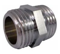 QUICK PLOMBERIE Mamelon double mâle laiton chromé - à visser - 280 - pour tube cuivre Cuivre G