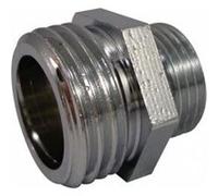 QUICK PLOMBERIE Mamelon réduit double mâle laiton chromé - à visser - 245 - pour tube cuivre Cuivre G