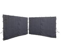 Quick Star 2 Panneaux latéraux avec Fermeture éclair 300x195cm pour Gazebo 3x3m Pavilion Sidewall Anthracite RAL 7012