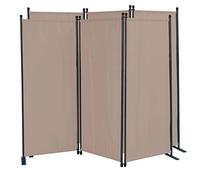 QUICK STAR 2 pièces Paravent 170 x 165 cm Séparateur de Tissu Jardin en 3 Parties Pliable Balcon Écran de confidentialité partition Beige