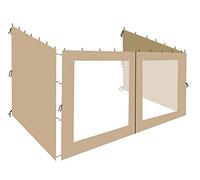 QUICK STAR 3 Panneaux latéraux pour gazebos 3 x 4 m Sable Beige