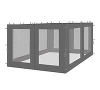 QUICK STAR 4 Panneaux latéraux avec moustiquaire 300x195cm Anthracite pour Gazebo 3x3m