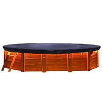 QUICK STAR Bâche Solaire Ovale pour Piscine, 730 x 500 cm, pour piscines de 650 x 420 cm, Couverture de Piscine d'hiver, 200 g/m³, Noire