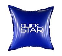 QUICK STAR Coussin de piscine rectangulaire 120x120 cm Bleu | 4 cordes & soupape de sécurité | 2X kit de réparation | PVC 0,44mm | Coussin de piscine d'hiver à double couture | Oreiller gonflable