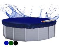 QUICK STAR Couverture de Piscine d'hiver Ronde 200g / m² pour Piscine de Taille 320-366 cm Dimension bâche ø 420 cm Bleu