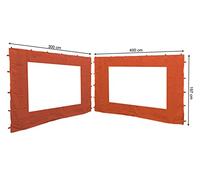 Quick-Star Lot de 2 Panneaux latéraux en PVC pour tonnelle de Remerciement Terra 3 x 4 m