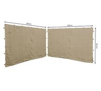 QUICK STAR Lot de 2 Panneaux latéraux pour tonnelle Roma Sable 3 x 3 m