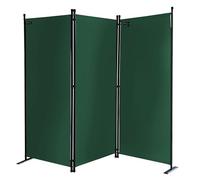 QUICK STAR Paravent 170 x 165 cm Séparateur de Tissu Jardin en 3 Parties Pliable Balcon Écran de confidentialité partition Vert