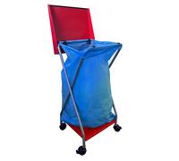 QUICK STAR Porte-Sac Poubelle avec 4 roulettes en tôle d'acier 120 l