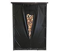 QUICK STAR Protection contre les intempéries avant et arrière en polyester pour abri de bois de cheminée 143 x 70 x 185 cm