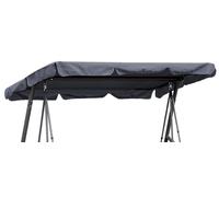 Housse de toit pour balançoire hollywoodienne 210 x 145 cm Gris Etanche | Toit universel de rechange pour balançoire de jardin 3 places | UV 50 Housse de remplacement pour toit de balançoire