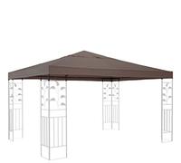 Quick Star Toit de Rechange pour Tonnelle 3 x 3 m Gazebo Brun-Gris