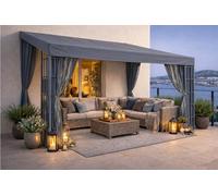QUICK STAR Toit de Remplacement pour Tente Murale Pergola 3x4m Anthracite