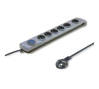 Quick Switch bloc multiprise 6 prises - Gris