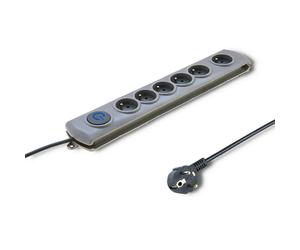 Quick Switch bloc multiprise 6 prises - Gris