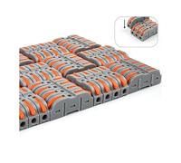 Quick Wire Cable Connector Splicing Multiplex Butt Compact Electrical Terminal Block Home Wiring Connectors for Circuit Inline NWPNLXEA(NC-221T 25PCS)