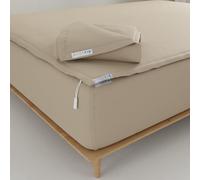 QuickZip Ensemble de Rechange pour lit Queen Size : 1 Drap-Housse (Base + Drap zippé) et 1 Drap à Fermeture éclair - Facile à Changer, ne se décolle Pas - Satin Doux 400 Fils 100% Coton - Poches