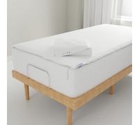 QuickZip Ensemble de Rechange pour lit Simple XL : 1 Drap-Housse (Base + Drap à Fermeture éclair) et 1 Drap à Fermeture éclair - Facile à Changer, ne se décolle Pas - Satin Doux 400 Fils 100% Coton -