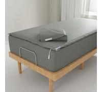 QuickZip Ensemble de Rechange pour lit Simple XL : 1 Drap-Housse (Base + Drap à Fermeture éclair) et 1 Drap à Fermeture éclair - Facile à Changer, ne se décolle Pas - Satin Doux 400 Fils au Pouce