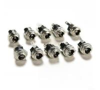 Quiclume Prise d'alimentation DC 5,5 x 2,1 mm en métal encastrable | Lot de 10, 5,5 x 2,1 mm standard, boîtier en métal, idéal pour la réparation et le remplacement des blocs d'alimentation