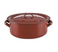Casserole avec Couvercle Classic Marron Acier émaillé - 20 cm