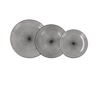 Quid Miami Service de table complet et moderne en porcelaine pour 6 personnes (18 pièces) Assiettes plates, assiettes creuses, assiettes à dessert, Standard