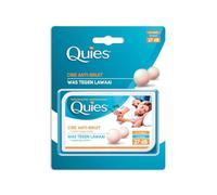 QUIES Bouchons d'oreilles en cire naturelle, atténuation 27 dB, 12 paires, confort longue durée pour dormir, étudier ou se reposer - Lot de 3
