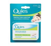 QUIES Bouchons d'oreilles en cire naturelle Protection auditive 12 paires (24 pièces)