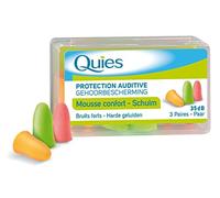 Quies Mousse Anti-Bruit 3 Paires - Couleur chair
