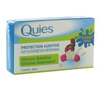 Quies Protection Auditive Silicone Natation Enfant 3 Paires