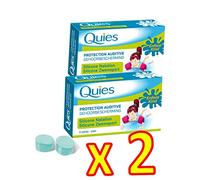 QUIES - Protection Auditive silicone special natation ENFANT - Lot de 2 boite de 3 paires (E)