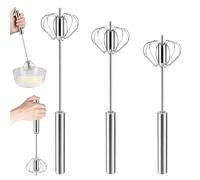 QUIIEOSKIA 3 PcsFouet Cuisine Inox, Batteur Manuel